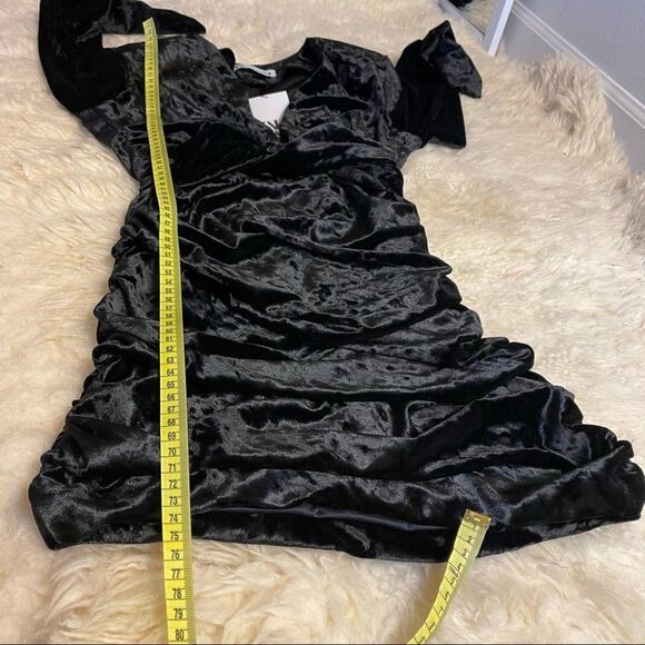 NWT ZARA SHOULDER PAD DRAPED DRESS - Picture 8 of 8